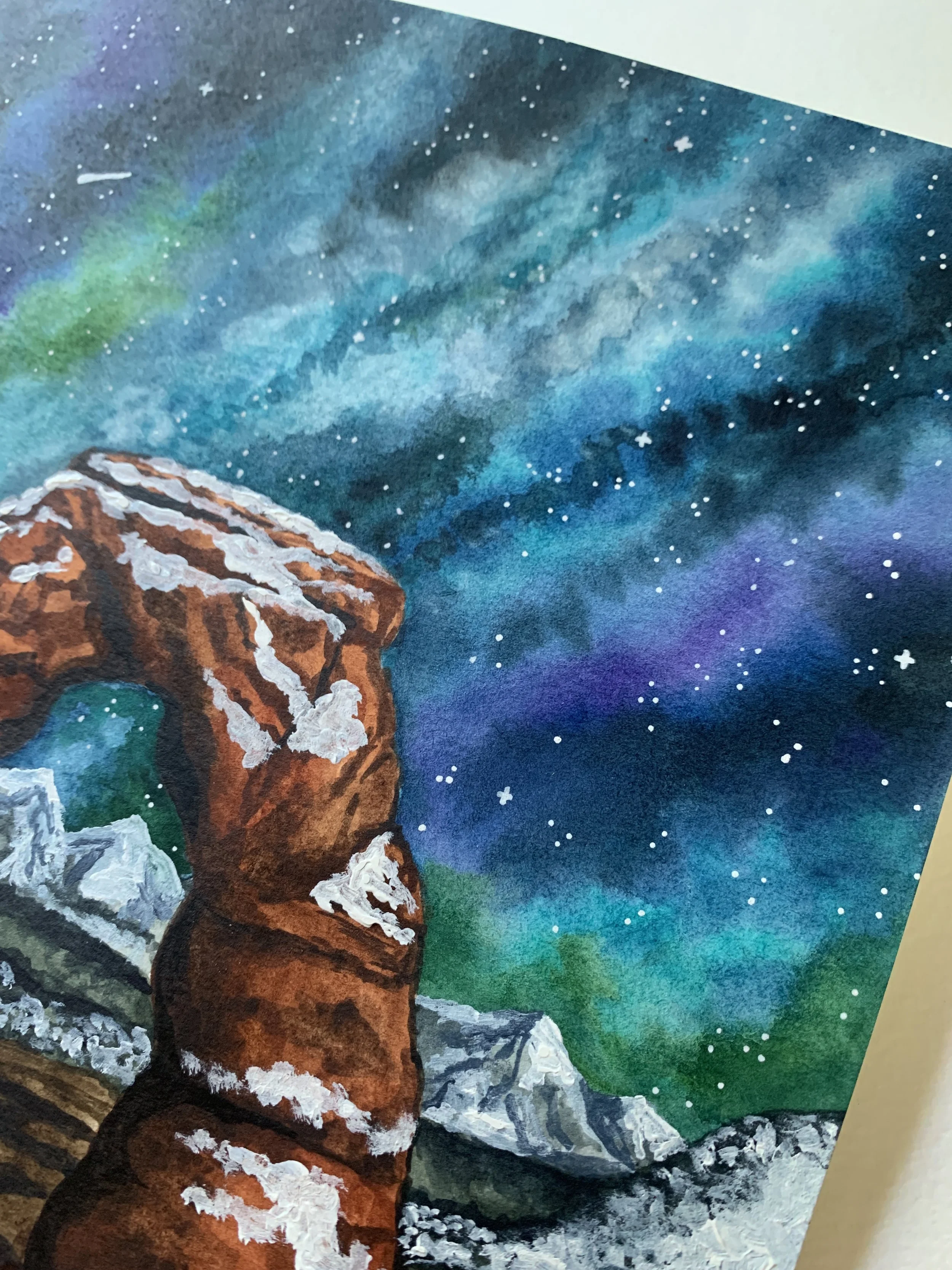 Watercolor Zion National Park Art Print in Fall Season — Kendra